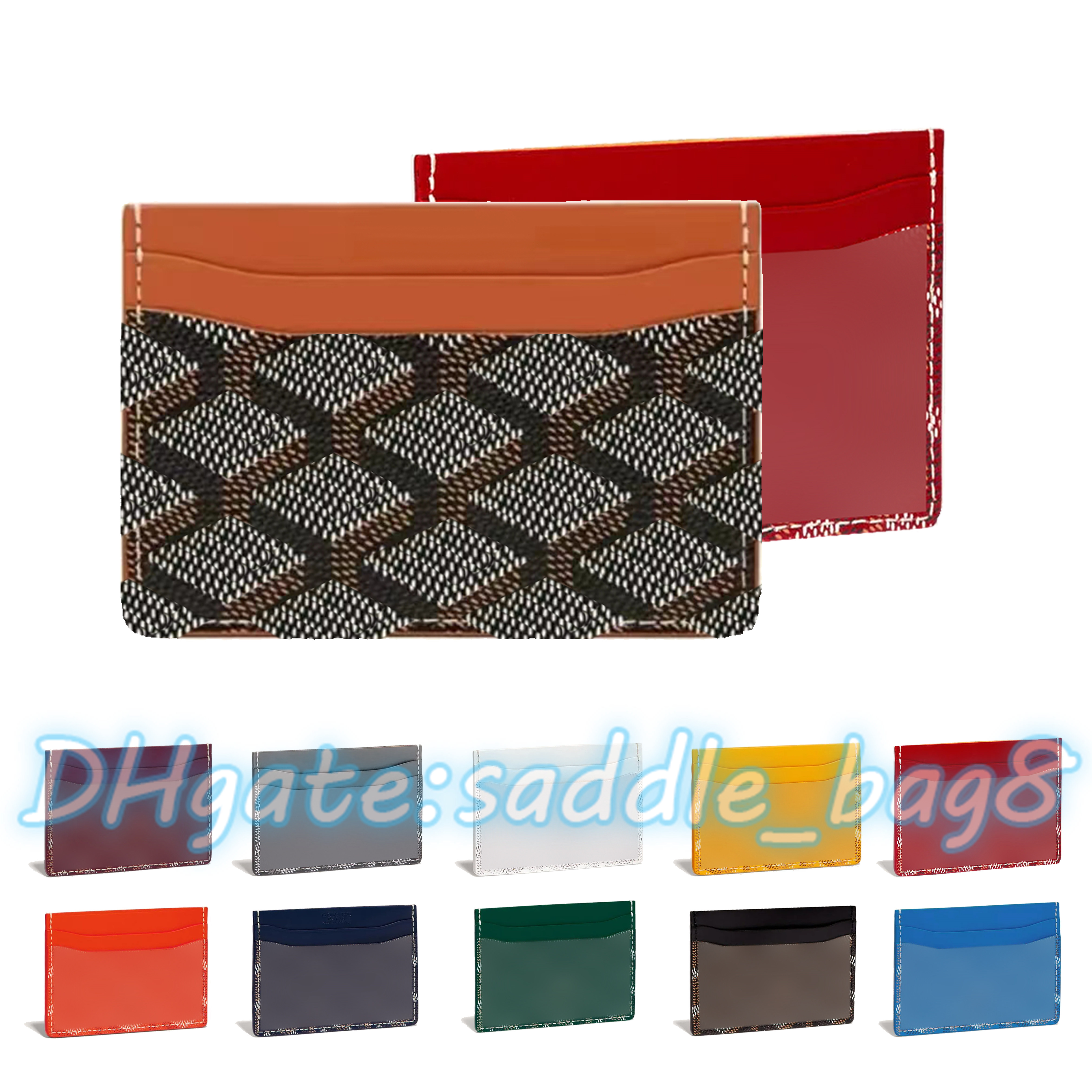 

Saints Sulpice goya wallet card holder goyas Womens mens Luxury Shoulder clutch handbag crossBody Designer passport holders Mini key pouch wristlets card case bags, Orange