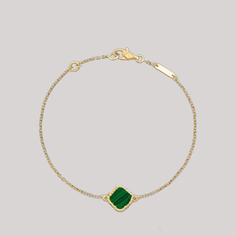 

Green clovers single flower bracelet 18 style Fashion Classic 4/Four Leaf Clover Charm Bracelets Bangle Chain 18K Gold Agate Shell Mother-of-Pearl for Wedding