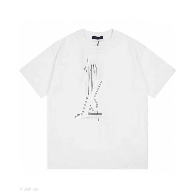 

23Ssmen' T-shirts Cedar Summer Sports Leisure Cedar Outdoor Breathable Cotton Short Sleeve Letter Printing Round Neck Tees Lovers' Same K88