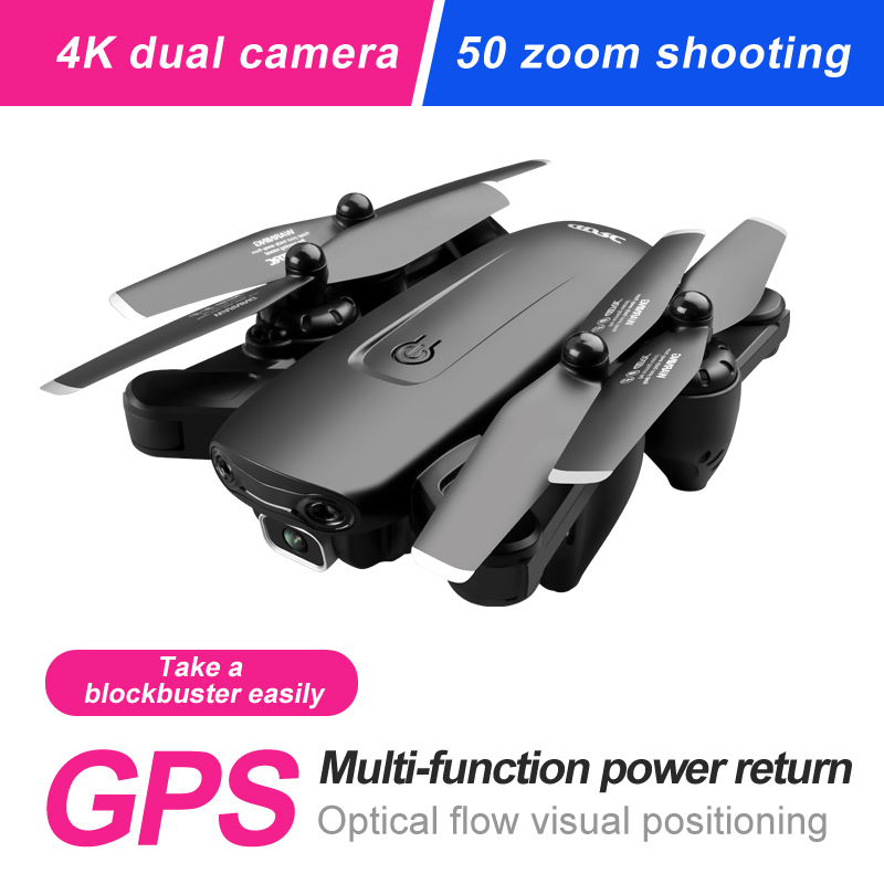 

EMT Y18 GPS Drone Intelligent Uav 4K Camera HD FPV Drones with Follow Me 5G WiFi Optical Flow Foldable RC Quadcopter Professional Dron, Black