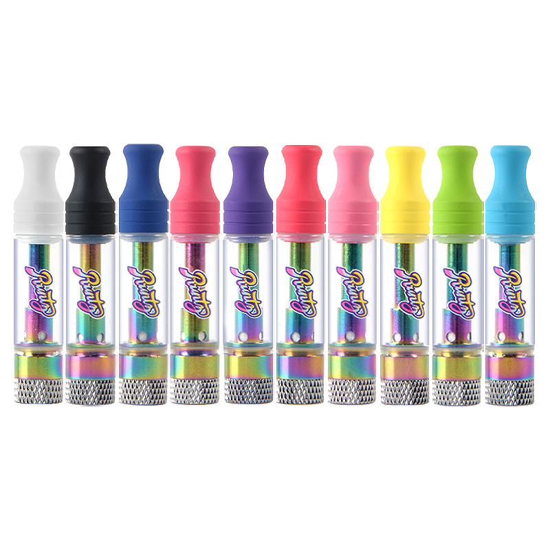 

RUNTY Atomizer 0.8ml 1.0ml Rainbow 10 Colors Empty Vape Cartridge 510 Thread Ceramic Glass Carts Packed in Foam