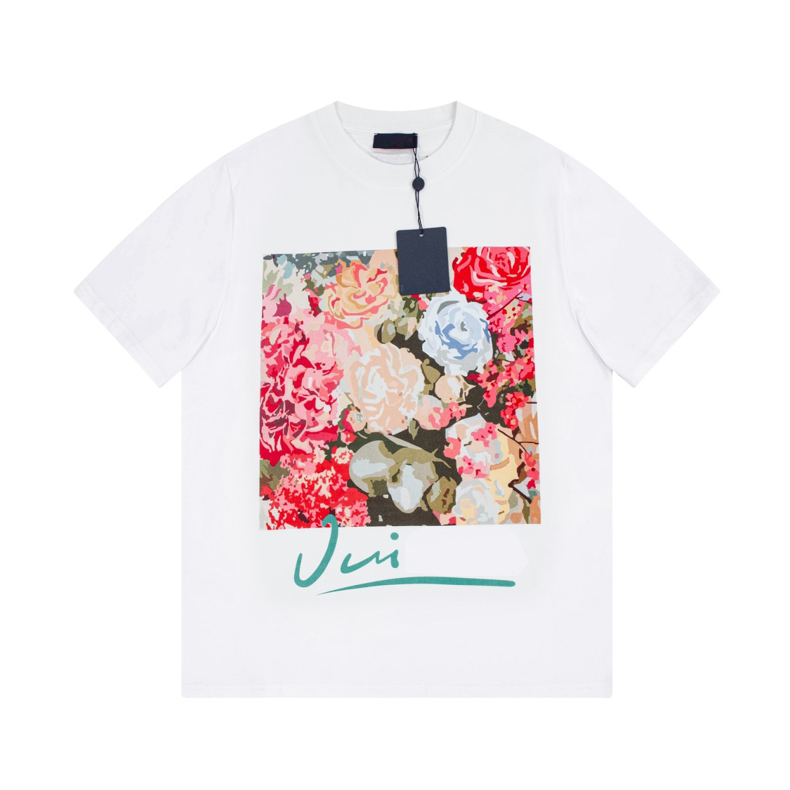 

Men' Tracksuits Tees & Polos Round neck embroidered and printed polar style summer wear with street pure cotton a151