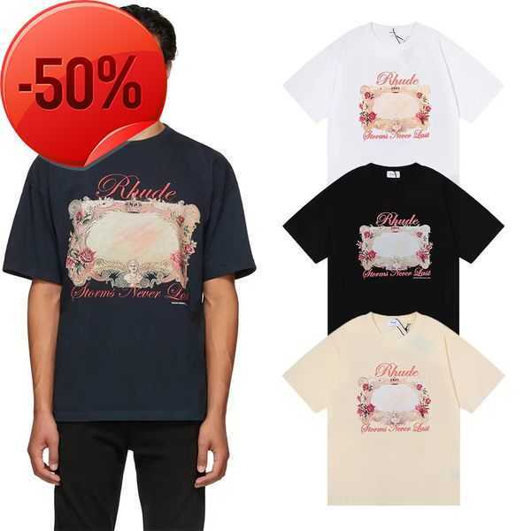 

23s Summe Rrhude Mens t Shirt Designer Polo Shirts for Men Womens Shirts Fashion Tshirt with Letters Casual Summer Short Sleeve Tees Womanv7t2
