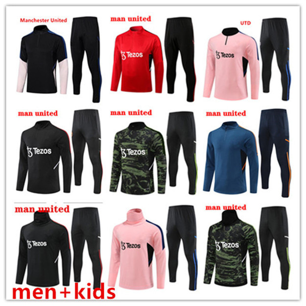 

2022 2023 Men kids soccer football tracksuit sets 22 23 Half pulled Long Sleeve soccer football training suit survetement foot chandal jogging kits Boys girls