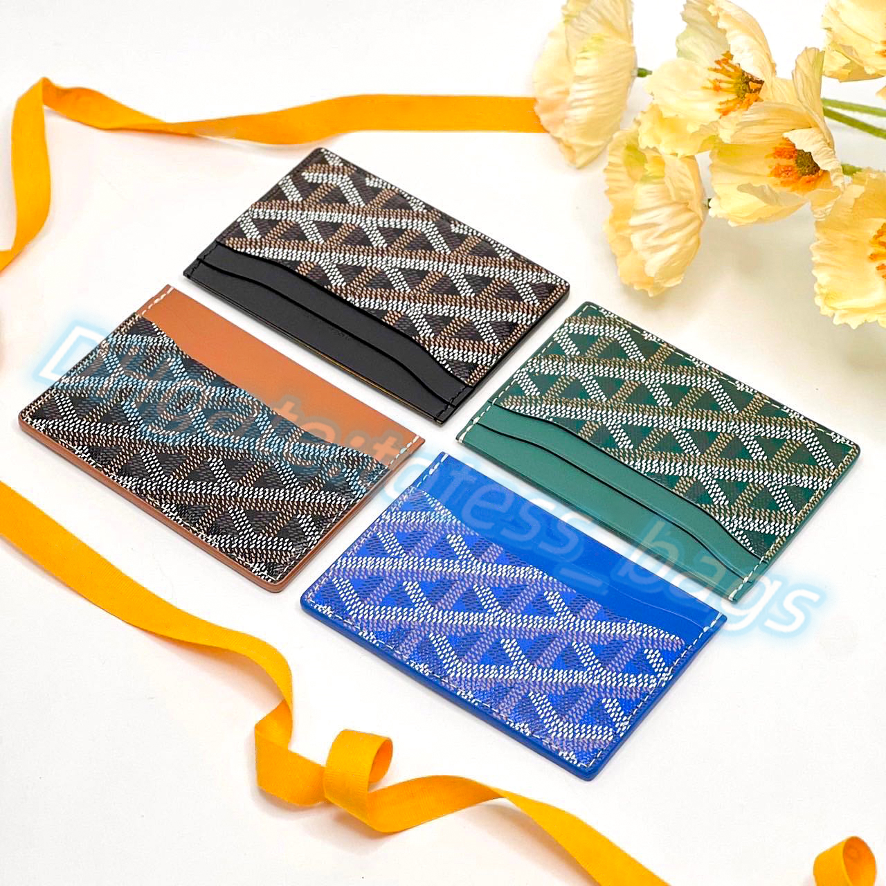 

Women's with box mens designer small black wallet 2022 Products Wholesale Genuine Leather coin purse card holder Luxury goyar holder wallets Mini key pouch Pocket, Orange