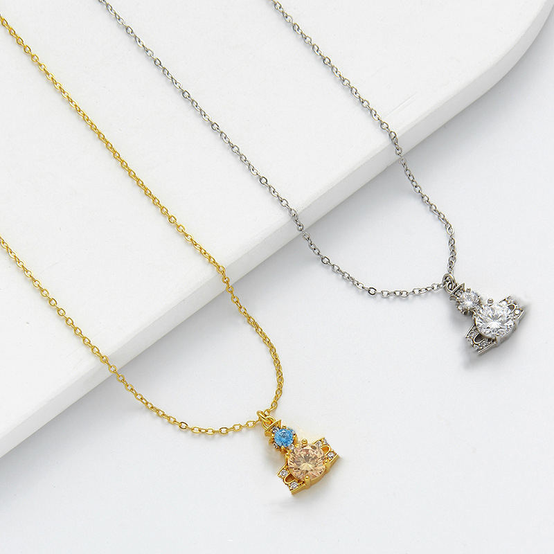 

Charm Designer Western west Queen with the same wood star vivi pearl diamond gold necklace European and American fashion women original packaging
