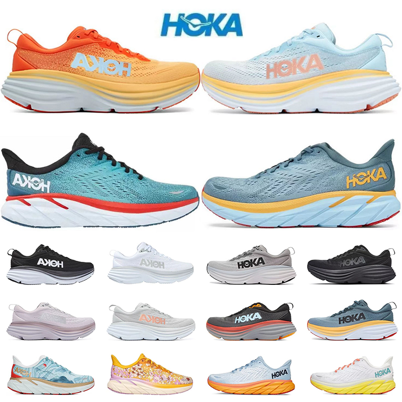 

Hoka One Running Shoes Men Women Hoka One Bondi Clifton 8 Triple Black White Grey Blue Pink Runners Mens Trainers Outdoor Sneakers, #17