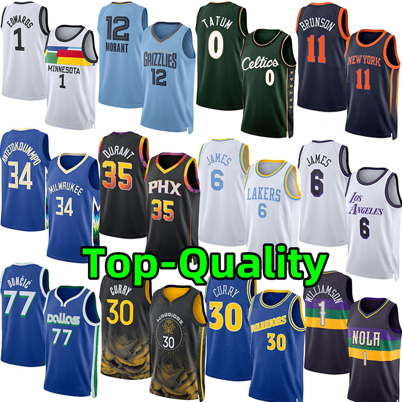 

2023 Men Basketball Jerseys Kevin Durant Giannis 34 Antetokounmpo james Stephen Curry Sun Ja Morant Knickss Jalen Brunson Luka Tatum Edition 22 23 New City Jersey, Colour 15