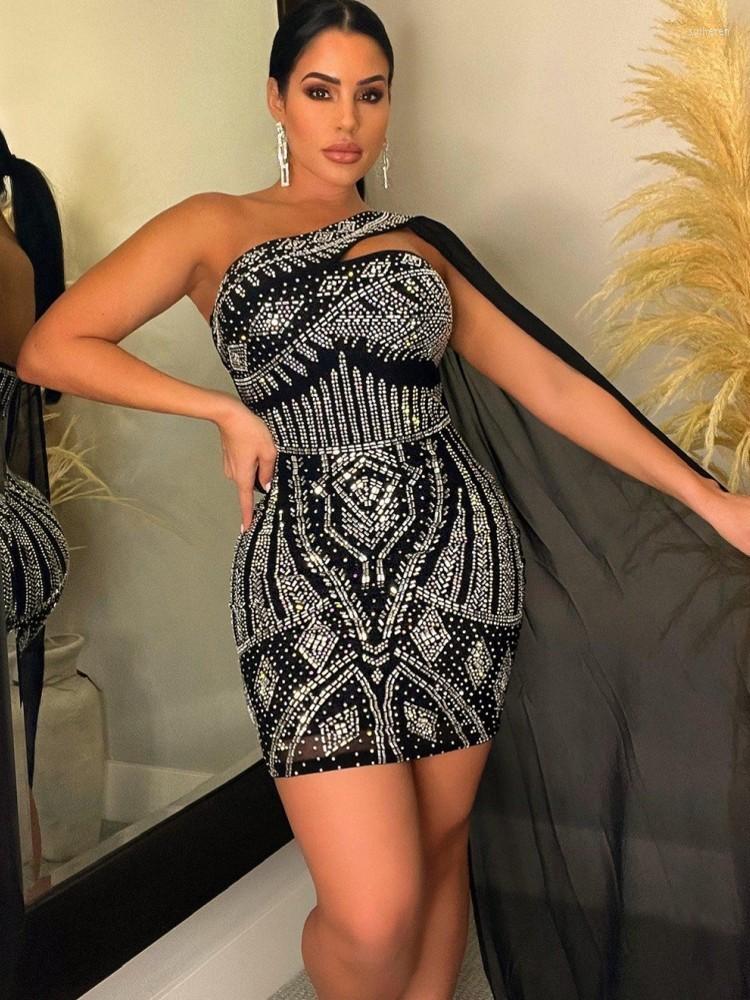 

Ethnic Clothing African Dress Women With Diamond Sleeveless Empire Skinny Ropa Mujer Fashion Elegant Sexy Clubwear Short Vestidos