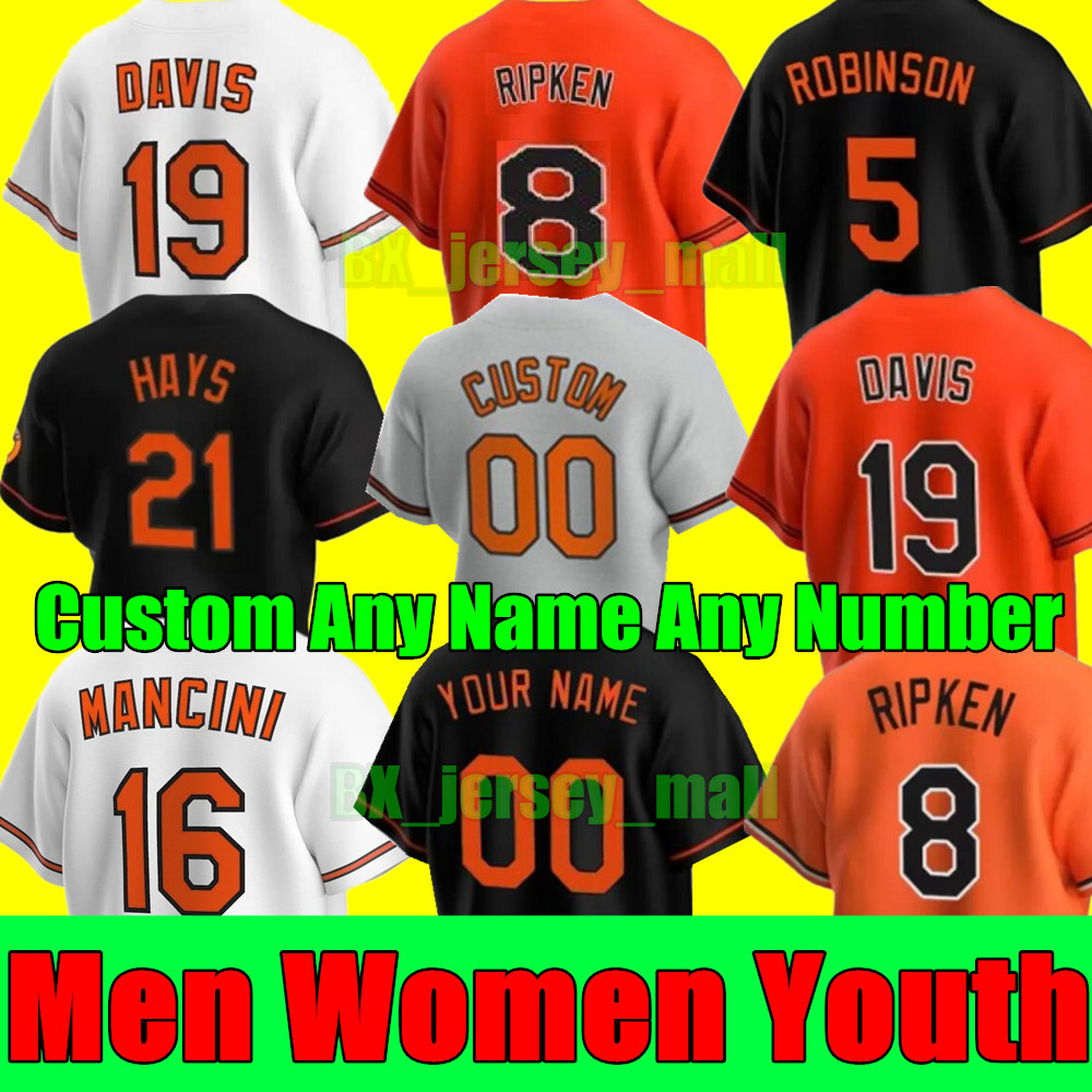 

2023 S-4XL Custom Adley Rutschman Jersey Ryan Mountcastle Cedric Mullins Anthony Santander Gunnar Henderson Cal Ripken Orioles Austin Hays Men Women Youth, As shown in illustration