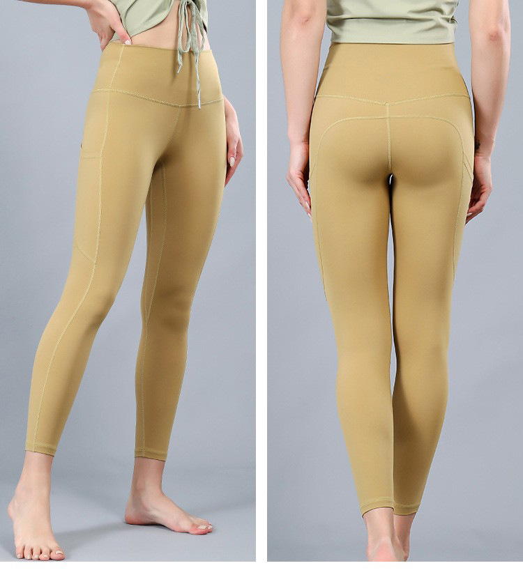 

2023 Solid Color Women yoga pants High Waist Sports Gym Wear Leggings Elastic Fitness Lady Overall Full Tights Workout, Customize