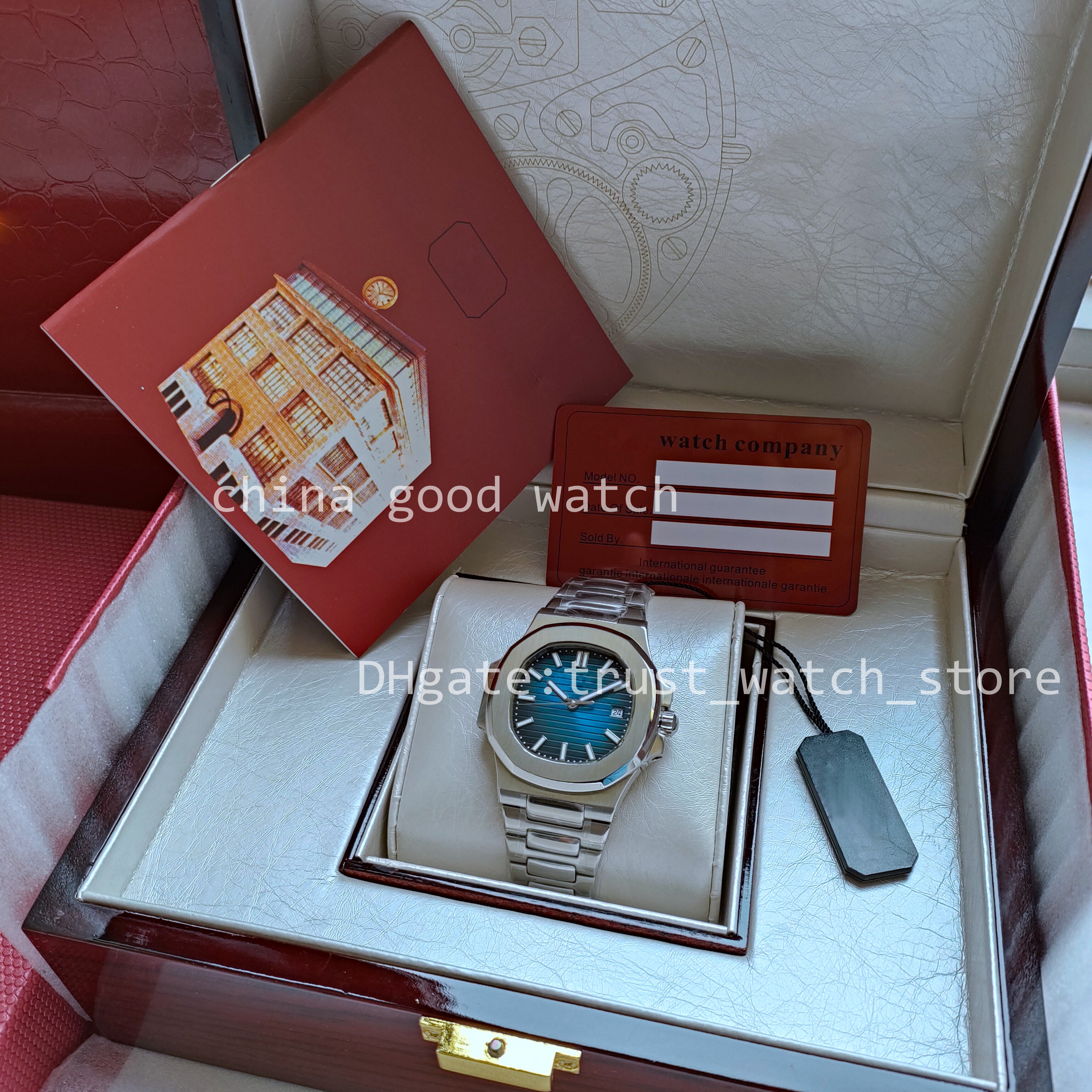 

Super Factory Watch Cal.324 Automatic Movement 40mm Blue Dial Stainless Steel Classic Watches Sapphire Luminous Transparent Back Wristwatches With Original Box