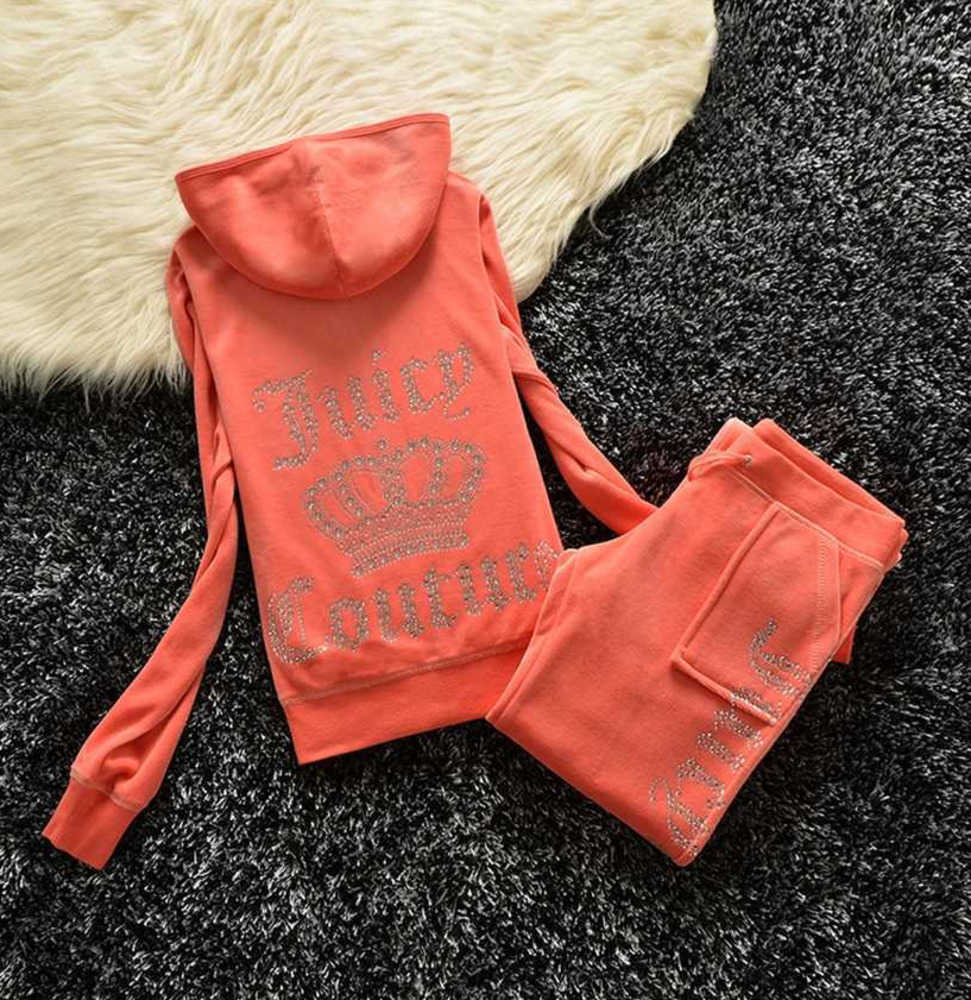 

Spring/Fall Women's Brand Velvet Fabric Velour Tracksuits Suit Women juicy TrackSuit Hoodies And Pants Fat Sister Sportswear, Purple