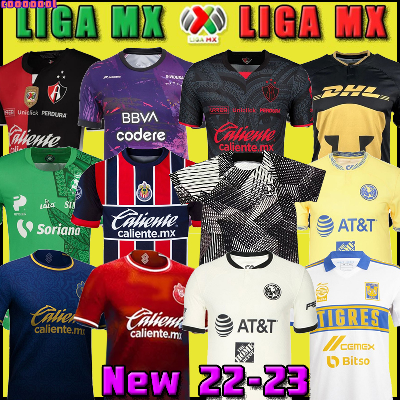 

22 23 Club America Cruz Azul Soccer Jersey 2022 2023 Guadalajara Chivas Tijuana UNAM Tigres Atlas home away thirid Liga Football Shirts CF Pachuca mexico Monterrey, [club america]away