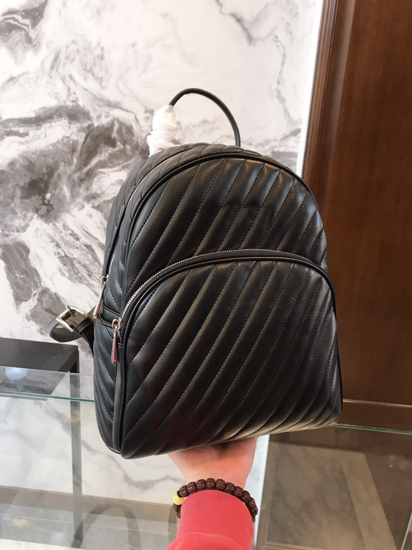 

Brand design backpack 2023 fashion shoulder bag twill women's bag, Black