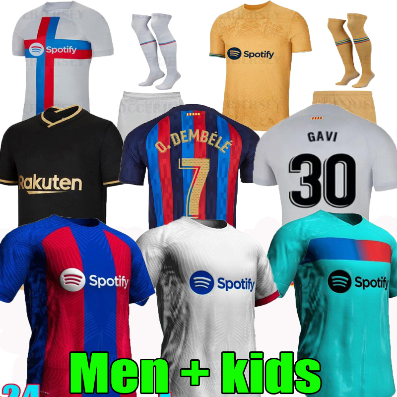 

S-4XL 20 21 22 23 soccer jerseys PEDRI GAVI LEWANDOWSKI camiseta de futbol AUBA barca RAPHINHA 2022 2023 fourth ANSU FATI football shirt MEMPHIS barcelona men kids, 22/23;home