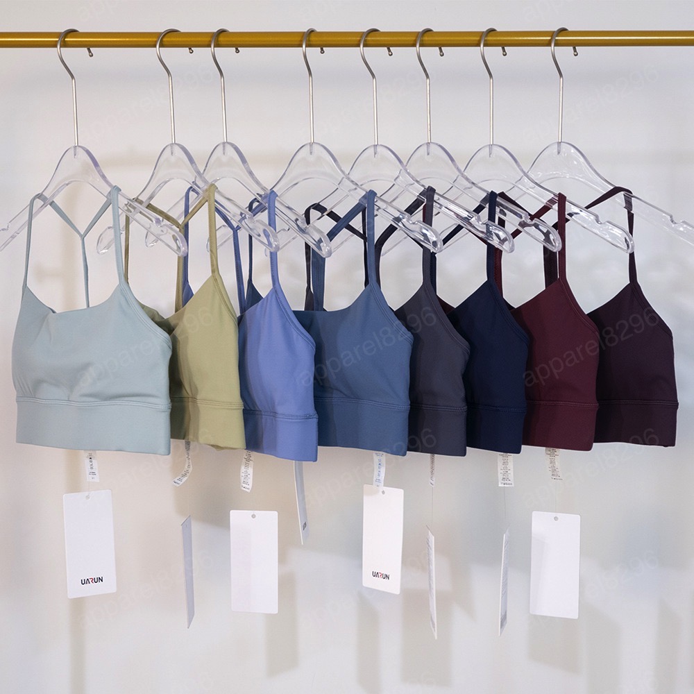 

LUU Tanks Camis Yoga tracksuit women Suit Flow Women's Clothing Sports Underwear Nude Double-sided Brushed Solid Color Bra Sports Y-shaped Back Bra joggers running, With o