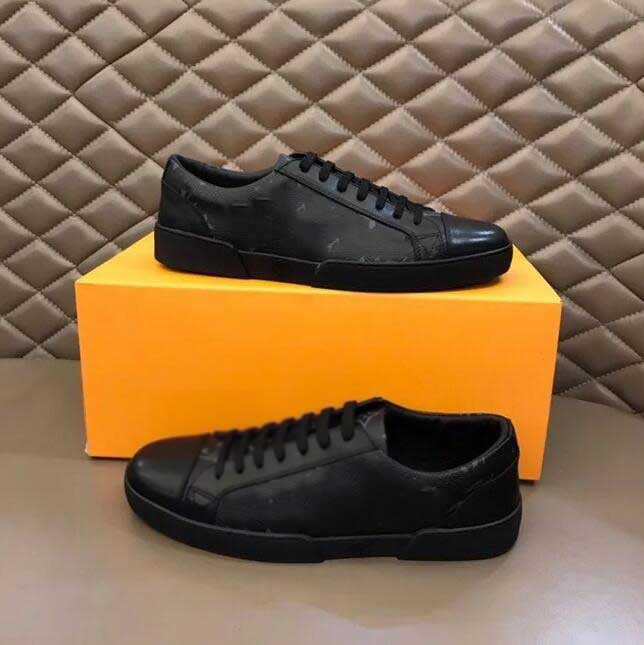 

Flower printing logo casual shoes sneakers sneakers men's Luxurys Monograms shoes designer runner-up coach casual shoes black grain calf leather shoes LVS, Brown