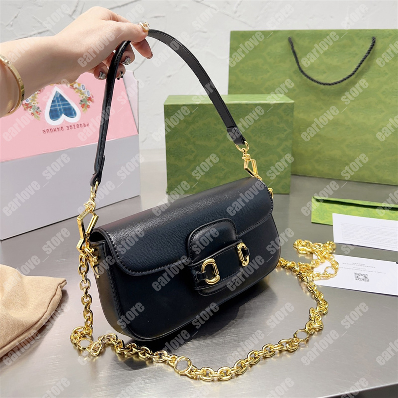 

Cowhide Handbags Horsebit Crossbody Vintage Designer Women 1955 Shoulder Bag Fashion Genuine Leather Messenger Bags Chain Totes, G1