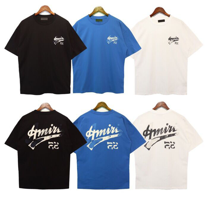2023ss début du printemps nouveau coton de haute qualité imprimé T-shirt col rond coutures pull manches courtes Taille m-xxxl b87s3