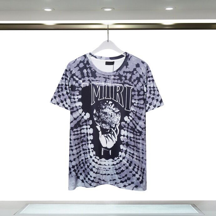 

2023ss early spring new high-grade cotton printed T-shirt round neck stitching pullover short sleeves Size m-xxxl h37s4k