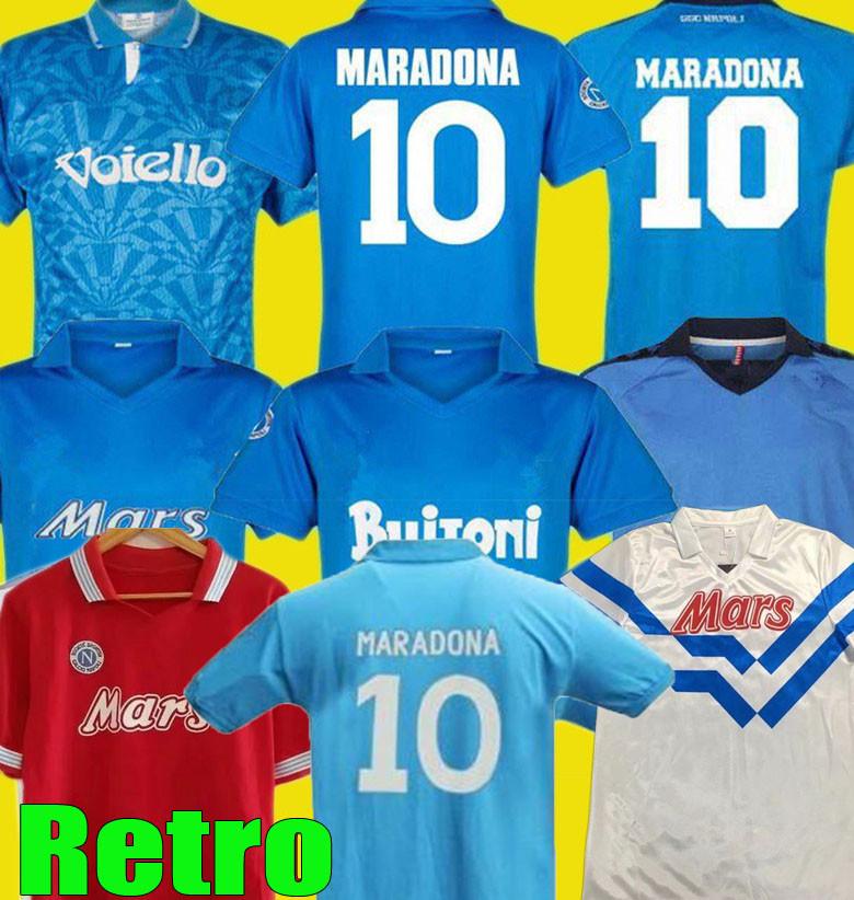 

1987 1988 1989 1990 1991 1993 Napoli Retro Soccer Jerseys 86 87 88 89 90 91 92 93 Coppa Italia SSC Naples Maradona 10 Calcio Napoli kits Classic Vintage Neapolitan Footba, 91-93 home