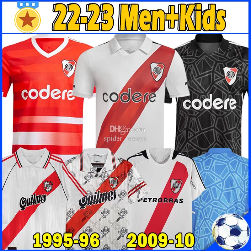 

S-XXXL 2022 2023 River plate soccer jerseys Retro 95 96 09 10 DE LA CRUZ QUINTERO ALVAREZPRATTO FERNANDEZ Fans Playe version camisetas Men Kids Kits Set football shirts, Hechuang 22-23 gk kits