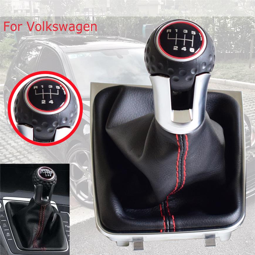 

Gear Shift Knob Gearstick Gaiter Head Ball Leather Boots For Volkswagen VW Golf 7 VII A7 MK7 GTI GTD R20 2013-2018301E