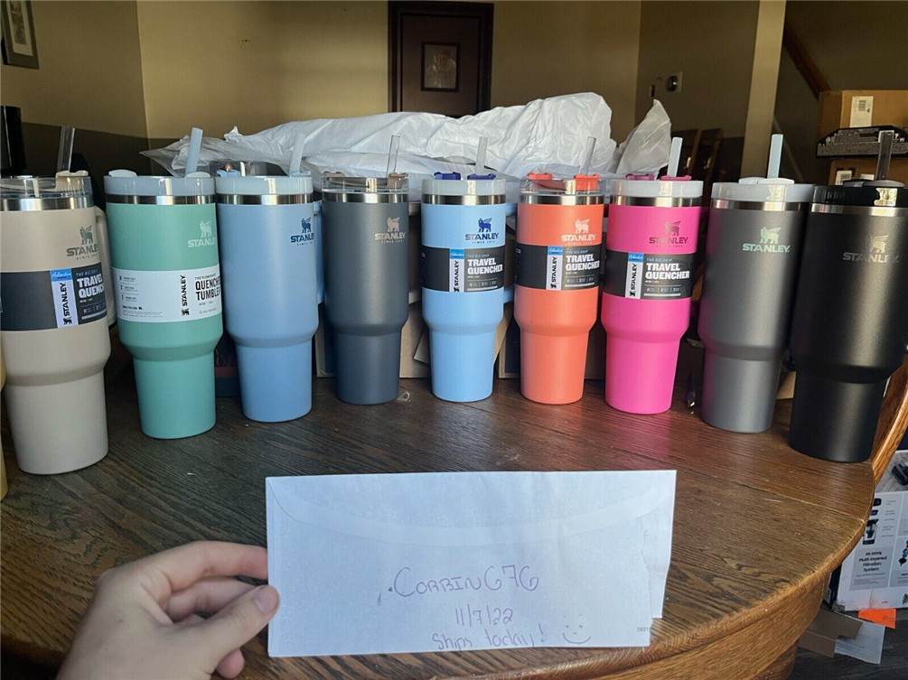 

Stanley 40oz Mug Tumbler With Handle Insulated Tumblers Lids Straw Stainless Steel Coffee Termos Cup With logo 0302