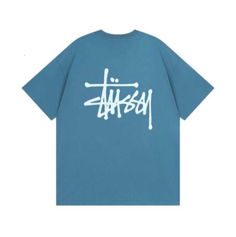 

Designer Luxury fashion brand stussys Classic Mens And Womens T Shirt Dice pattern printed alphabet Summer High Street Trend Tee ye07, Beige