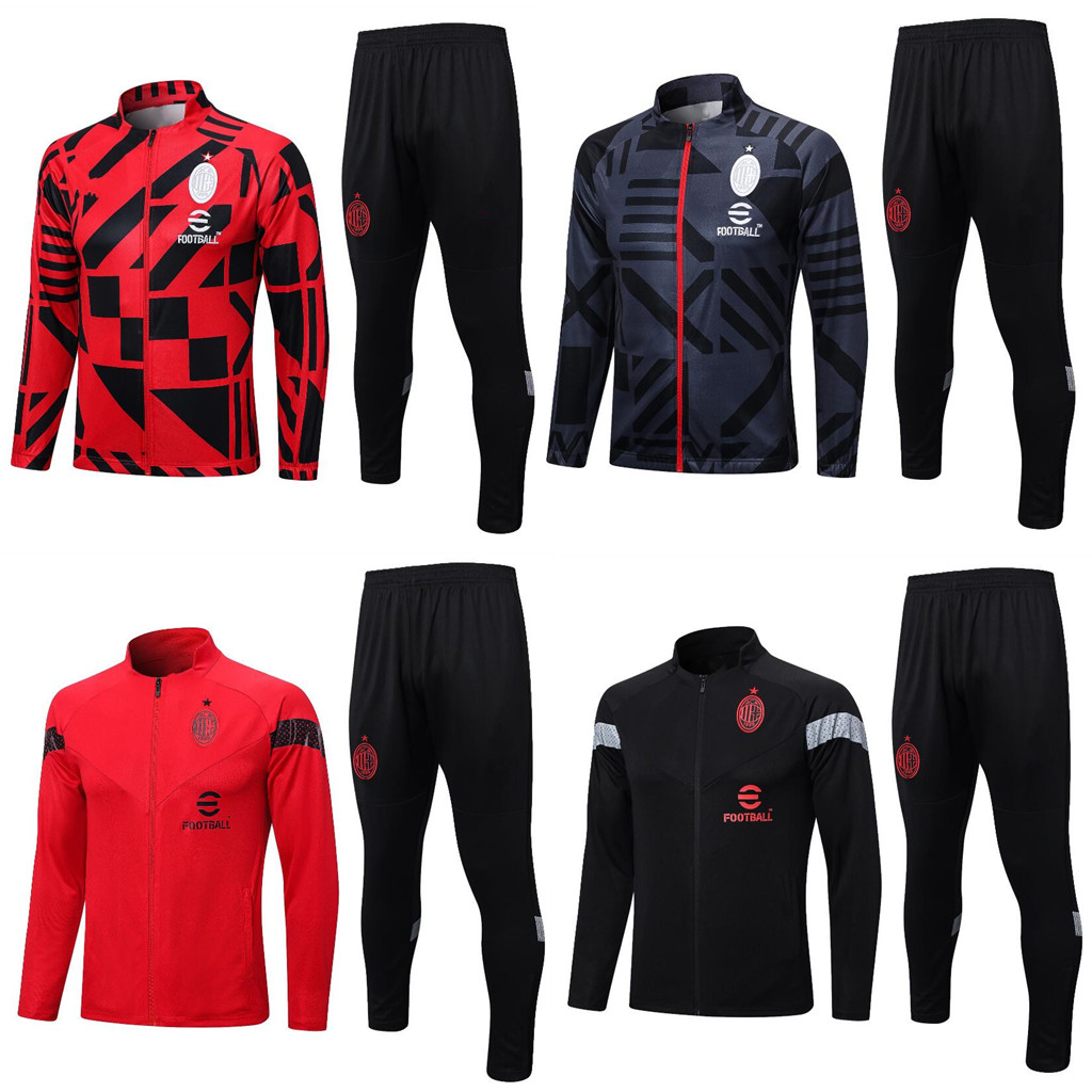 

AC milanS Long zipper jacket designer tracksuit retro tuta maglia jersey training survetement camiseta jerseys chandal kit 21 22 23 football men and uomo calcio S-2XL