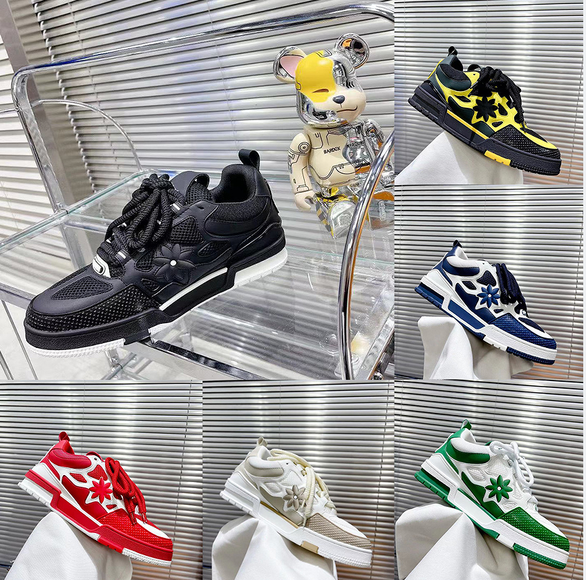 

Designer Sneakers Men Shoes Luxury Platform Sneaker Rubber Leather Trainers Skate Shoe Multicolor Lace-up Trainerss Chaussures With Box
