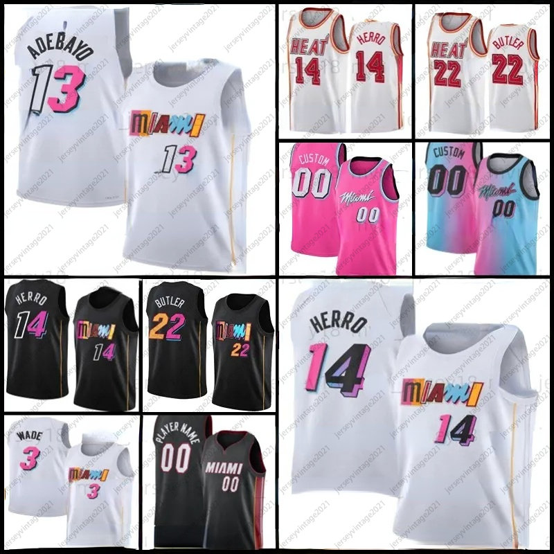 

Tyler 14 Herro Jimmy 22 Butler Basketball Jerseys Dwyane 3 Wade Bam 13 Adebayo Jersey Mens Kyle 7 Lowry Miamis City Heats Mens 2022 2023 Edition Shirt Pink, Men jersey11
