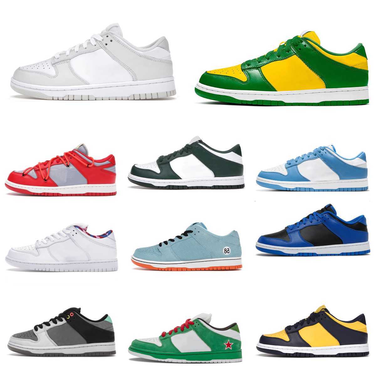 

SB Designers Lows Running Shoes DuNkS Grey Fog Black White UNC University Red Women Men Atmos Elephant Lime Ice Barely Parra Abstract Art Green Bear Trainer Sneakers, # 36-45 valerian blue