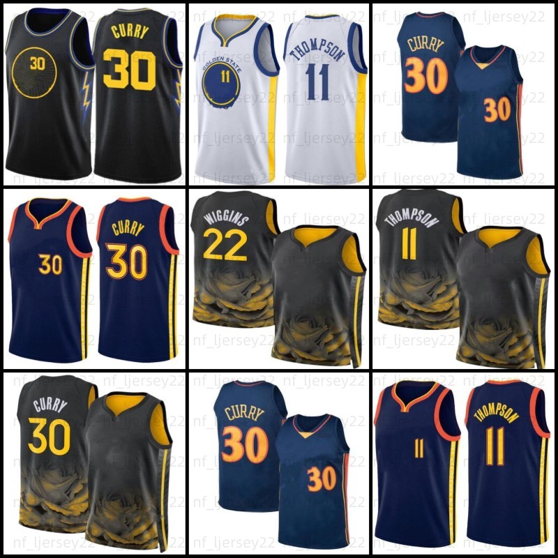 

Stephen 30 Curry Basketball Jersey Klay 11 Thompson Andrew Wiggins 22 Draymond Green 23 Poole 3 Sports Shirt White Black Blue mens, Men jersey