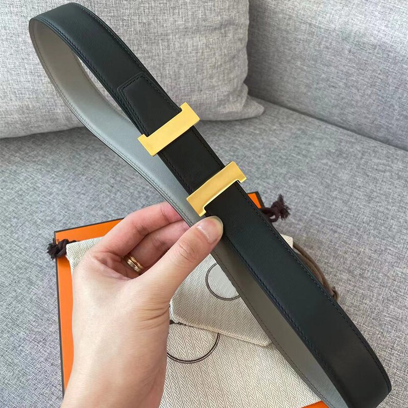 

Men belts high-end custom mens and womens real cowhide belt top Togo leather couple belt width 3.2 3.8 cm, With logo