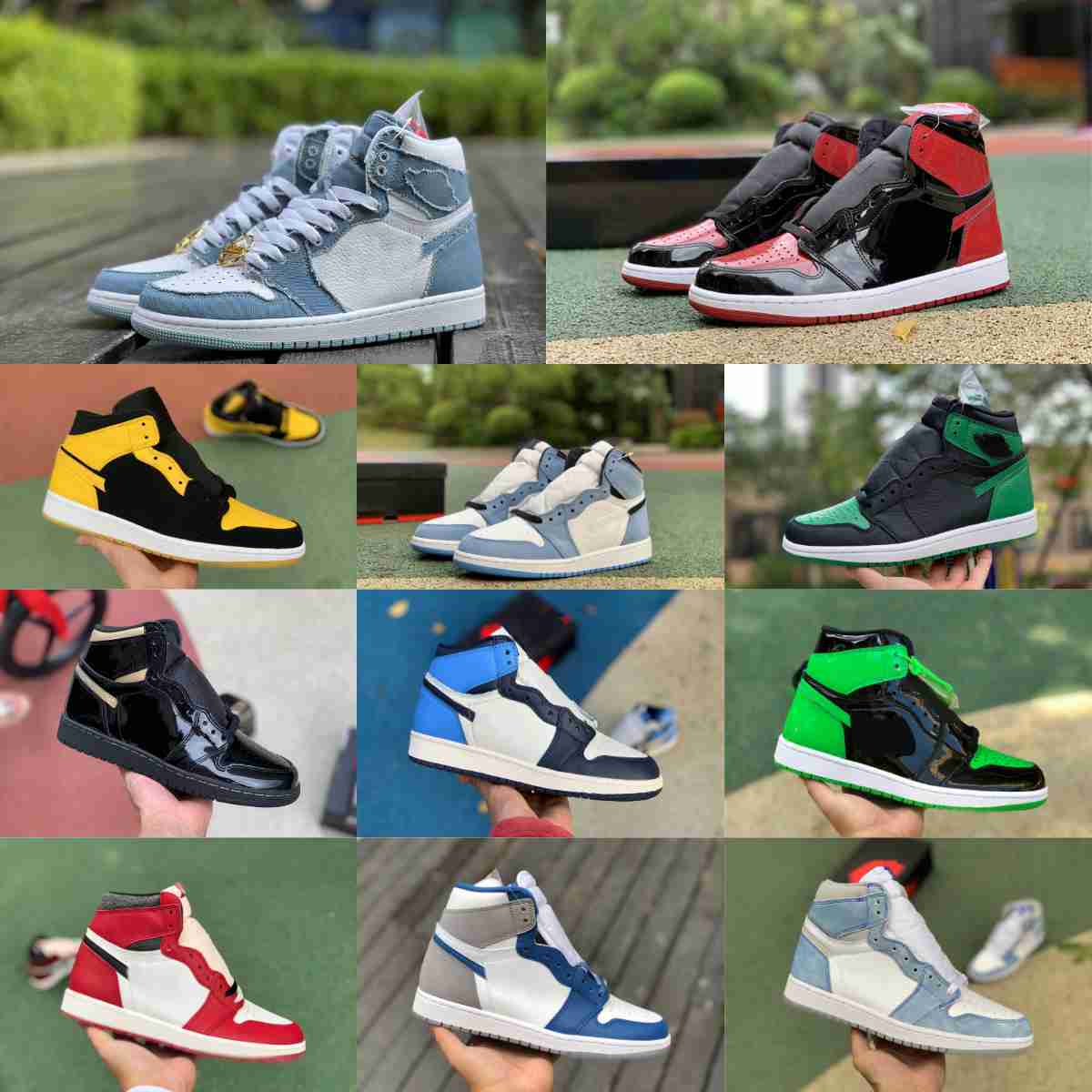 

Chicago Lost Found Jumpman 1 1s Basketball Shoes Bred Patent UNIVERSITY BLUE Shadow 2.0 Candy Hyper Royal Bio Hack Pine Green True Denim Designer Sports Sneakers, Please contact us