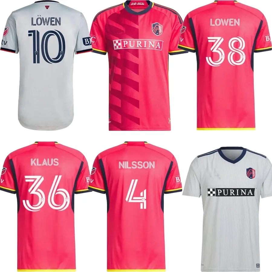 

2023 St. L ouis City SOCCER JERSEYS Away NEW 2022 st Louis''RED' SC NILSSON 4 KLAUSS 36 NELSON GIOACCHINI VASSILEV BELL PIDRO FOOTBALL SHIRT TOP, As shown
