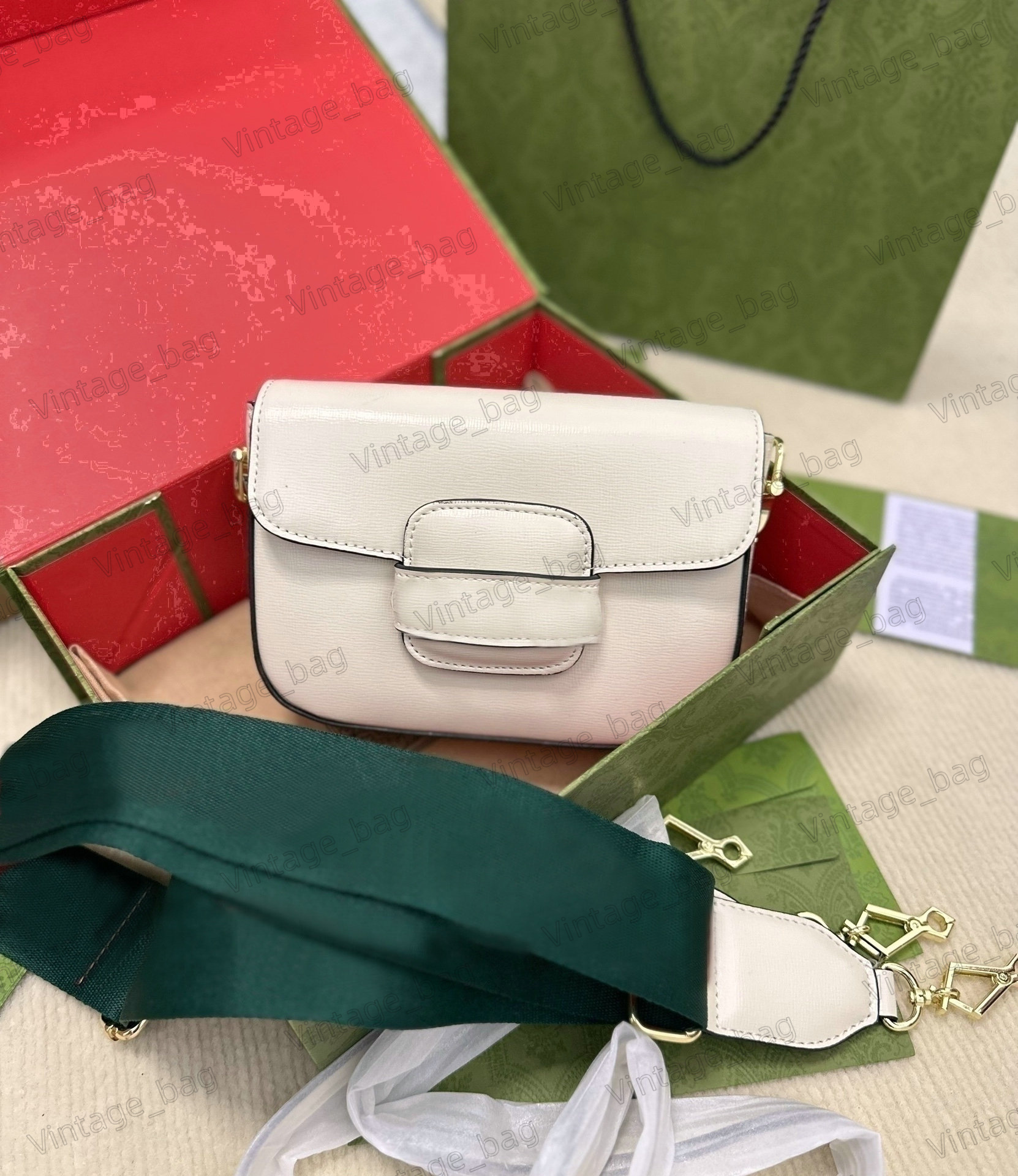 

1955 Horsebit Bag Women Saddle Pochette Vintage Designer Crossbody Shoulder Bags Messenger Bag Leather Mini Totes Clutch Purses Handbags