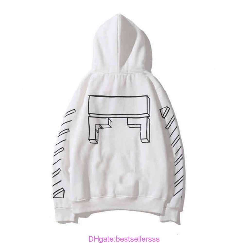

Luxury Classic Men's Pullover Jackets Sweatshirts Tops Hoodies Brand OffEs Women Sweater Men Arrow Letter Oil Print Black7White GRAY MEN'S Z0SI, Add postage