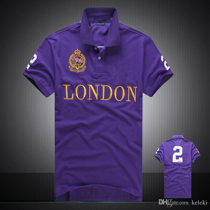 

Summer 2023 Men's Polos Shirt Short Sleeve T shirt Brand Miami Chicago Los Angeles Dubai discounted