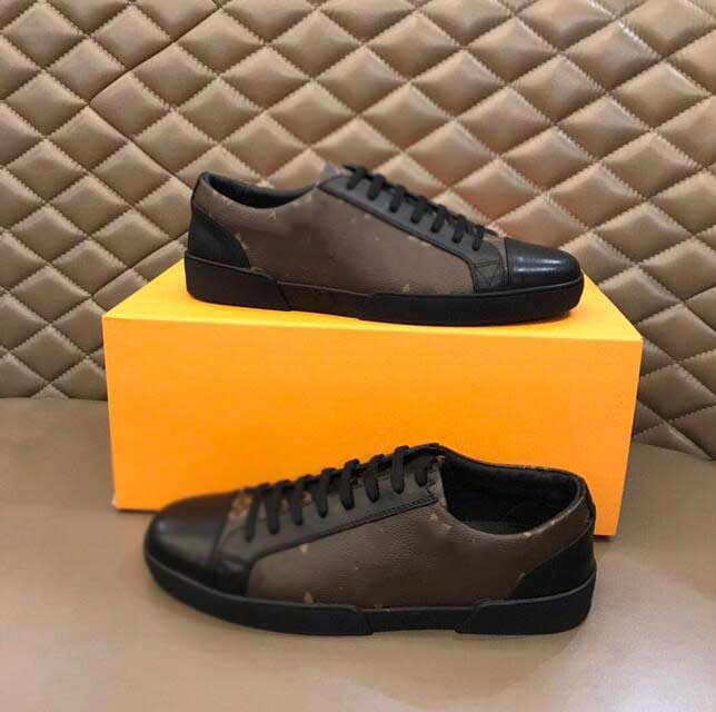 

coach Designer runner-up casual shoes calf leather shoes LVS sneakers men's Luxurys Monograms shoes black grain flower print casual shoes