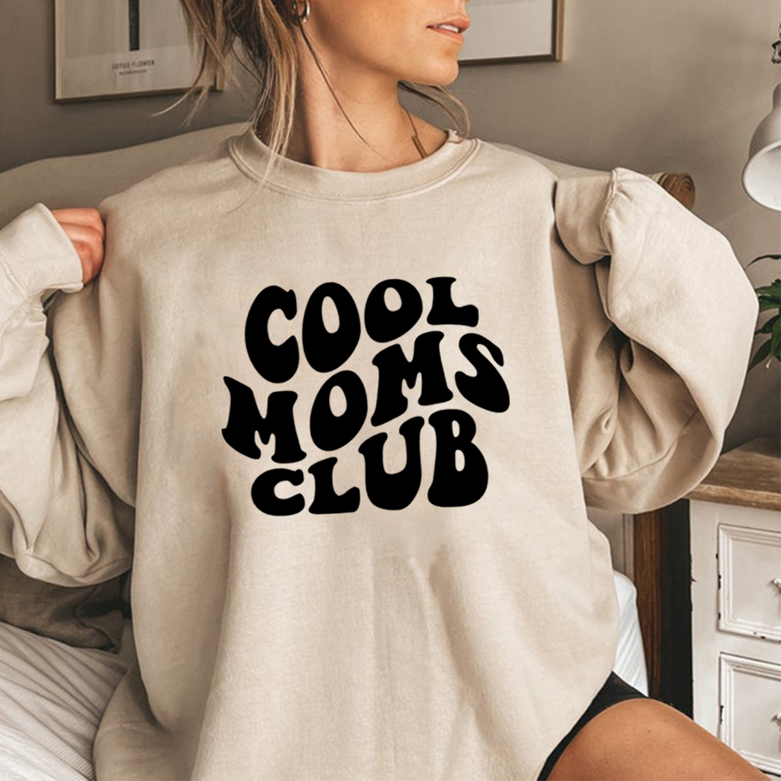 

Women' Hoodies Sweatshirts Cool Moms Club Sweatshirt Mom Life Women Long Sleeve Pullover Casual Graphic Mothers Birthday Gift 230302, Burgundy