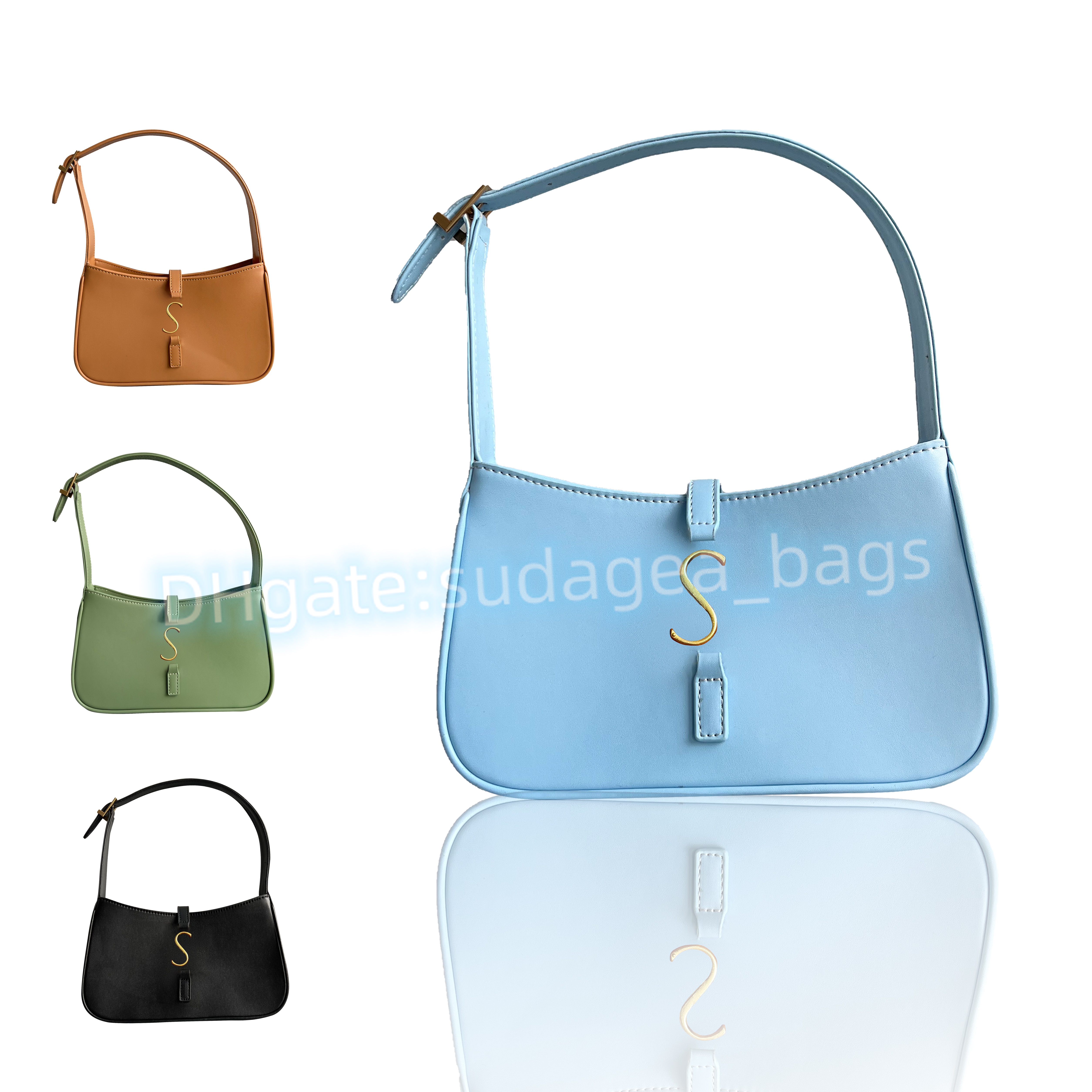 

Fashion Classic 5A7 Le Saddle Underarm Bag Women Men's Smooth Leather Minimalist Hobo Handbag Luxury Designer Tote Shoulder Strap 7A Quality Metal Alphabet Purse, White