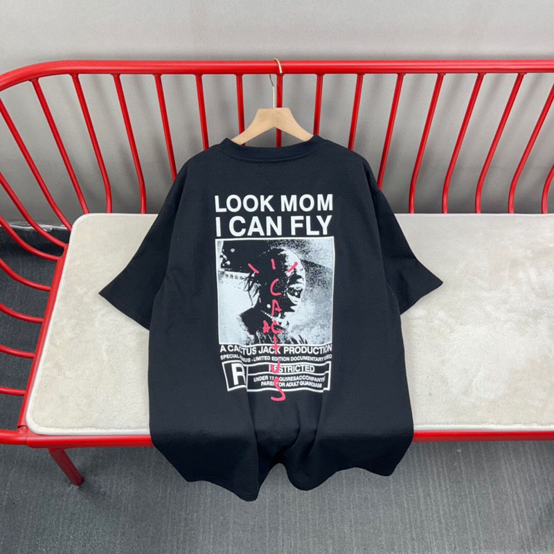 

23ss Spring Summer Retro Photo Print Tee T shirt Runner Paint Europe Skateboard Men Women Casual US Size Tshirt, A white