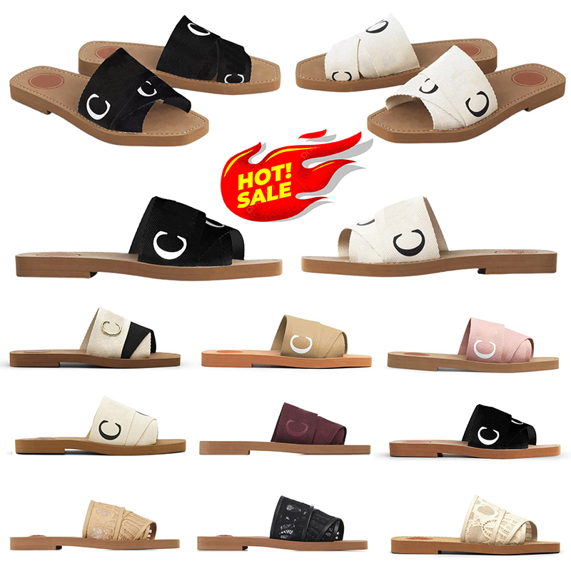 

2023 Designer Slippers Women Slides Sandals Foam Runner Shoes Luxurys Designers Cross Womens Beach Summer Slide Lady Canvas Sandal, 9 soot