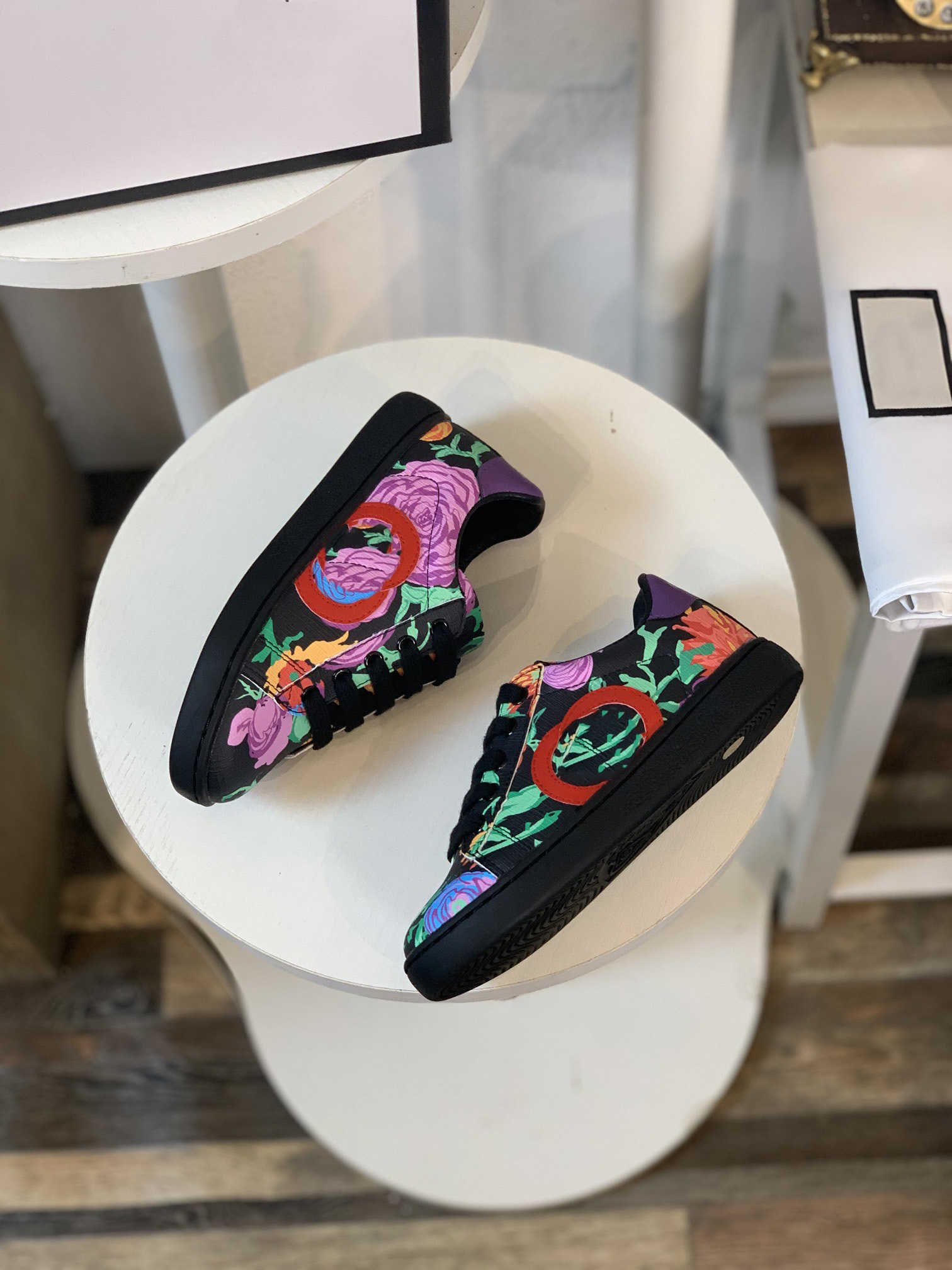 

23ss brand designer kids boys gril Color matching printing sports s Small white Spring Autumn intracortex board shoes size 23-35 a1