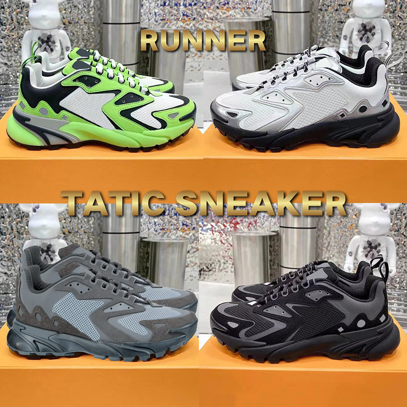 

mens Casual Shoes Running Tatic Sneaker white Green Cool Grey Black Silver Designer Mesh Textile Suede Sneaker Comfortable sports trainers sneakers size 40-45, 06 black multi