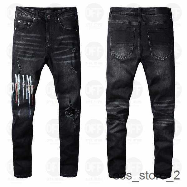 

Slim Print Jeans Distressed Ripped Biker amirly Straight Denim for Men s Mens Army Fashion Designers Mans Skinny Pant 5 YHZK