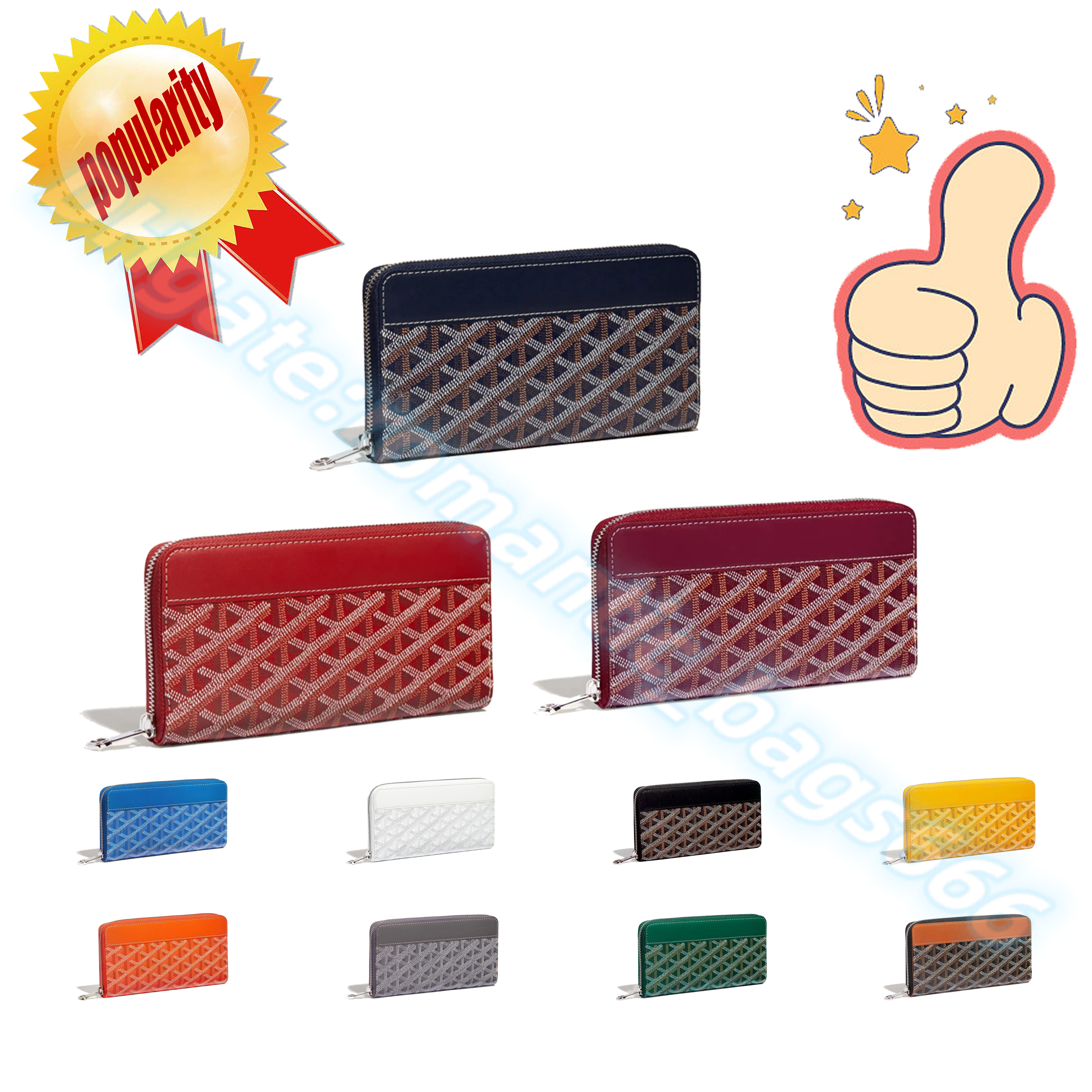 

Gy coin purses holders Long Wallets Portefeuille Matignon with box key purse women goya wallet men wallet fashion Designer Card pack PM cards holder 12 card slots gift, Black+brown